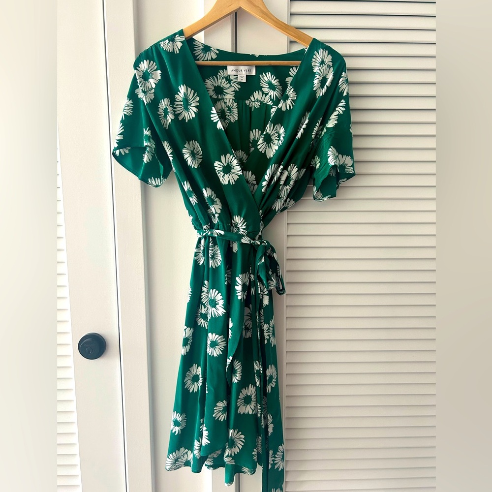 Amour Vert silk wrap dress